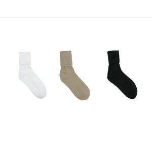 Jefferies Socks Women's Organic Cotton Turn Cuff Sock (Pack of 3)